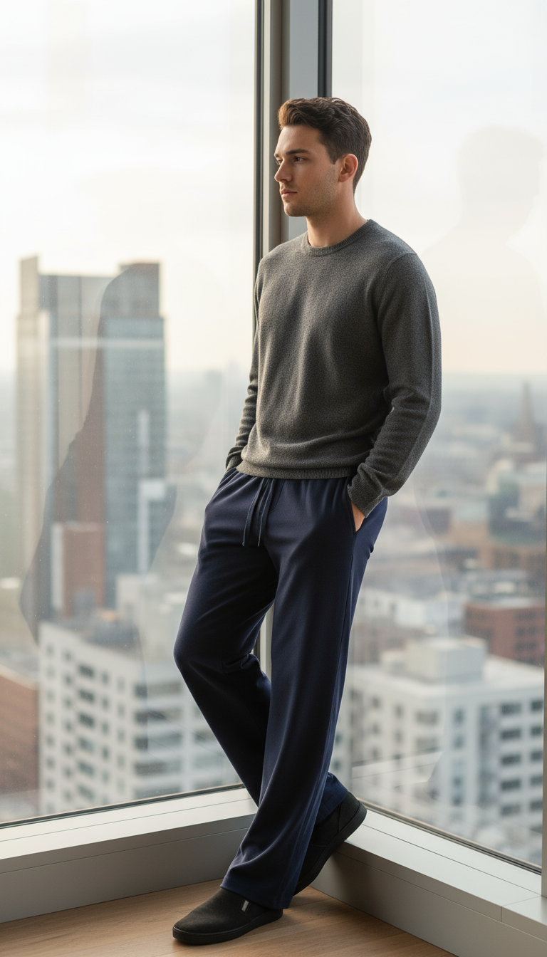 Unisex French Terry Wide-Leg Pants